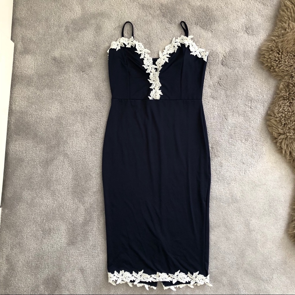 Midnight blue dress with lace